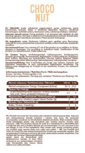 Syrup Zero Calorie | Choco Nut - 500 ml - Nutra Best Europe