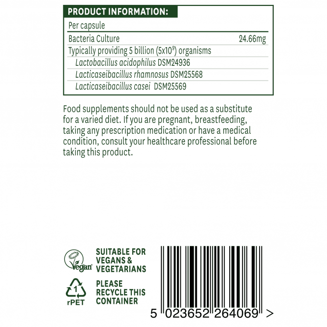 Probiotikus komplex Acidophilusszal (Acidophilus Complex) 5 milliárd. 60 kapszula NaturesAid