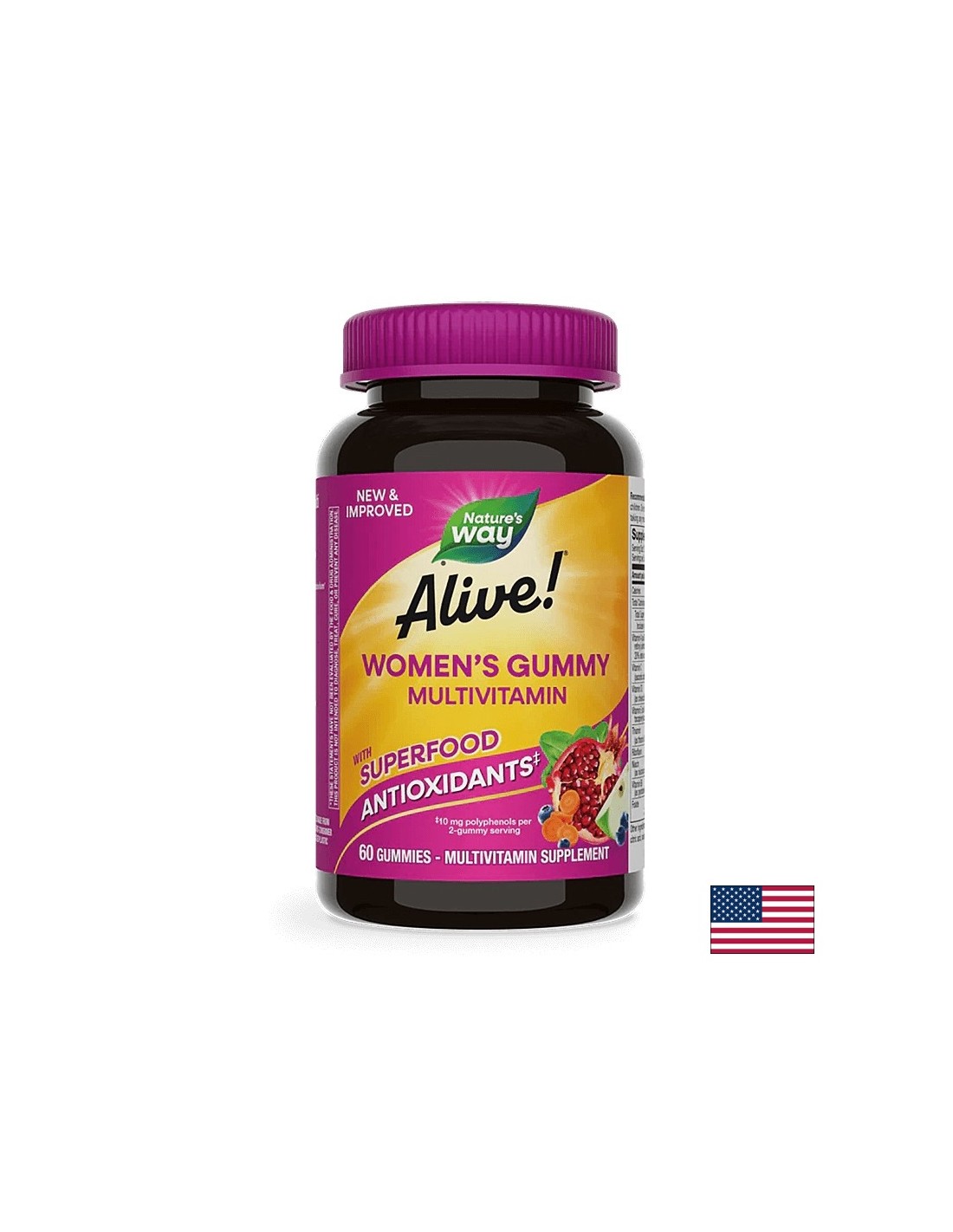 <tc>Alive</tc>! Női gumicukor multivitamin / <tc>Alive</tc>Nature's Way női multivitamin, 60 lágyzselatin kapszula!