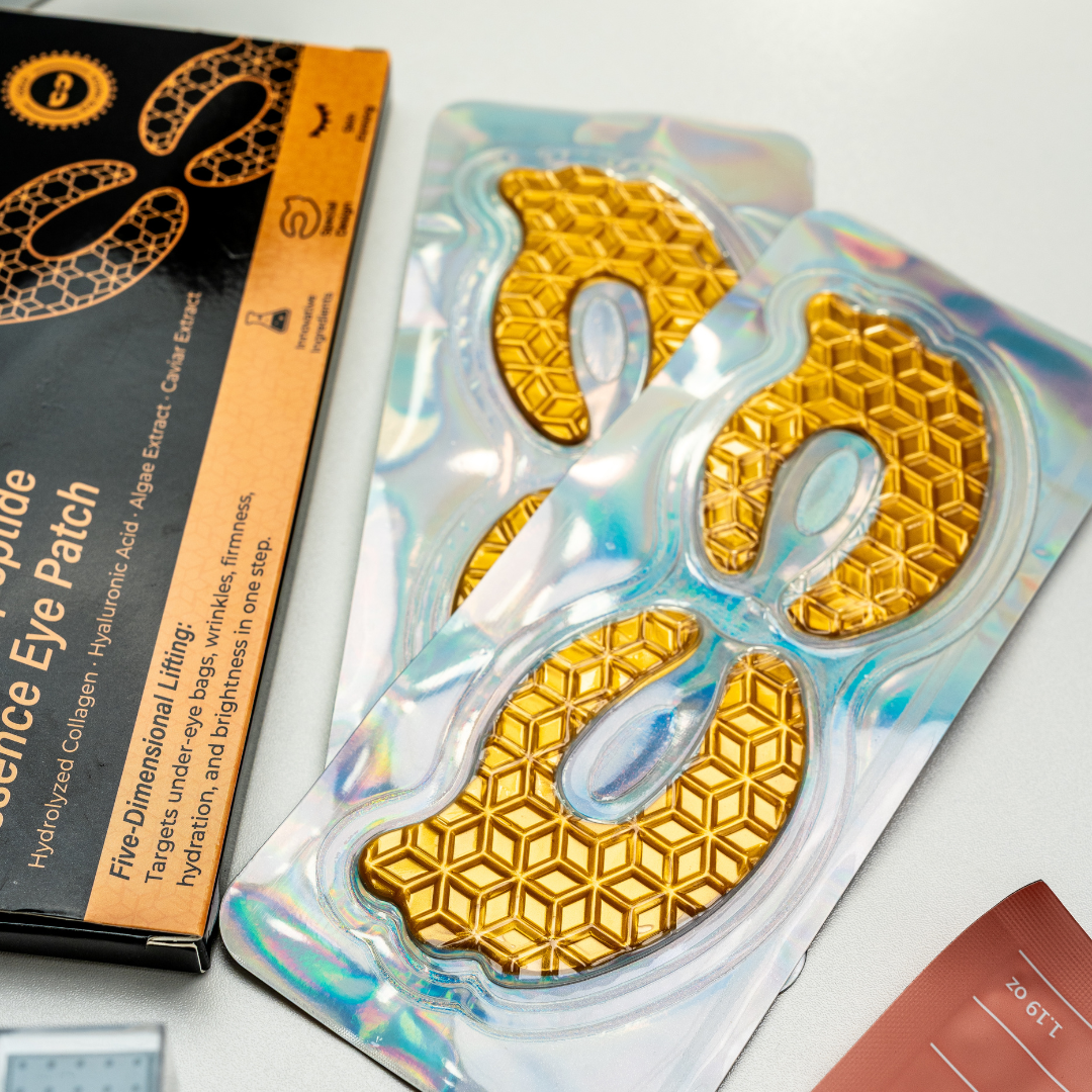 Regenerating mask with caviar, collagen and peptides for the eye area – 3 pieces - Nutra Best Europe