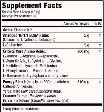 Amino Decanate Energy | hozzáadott koffeinnel - 360 gramm
