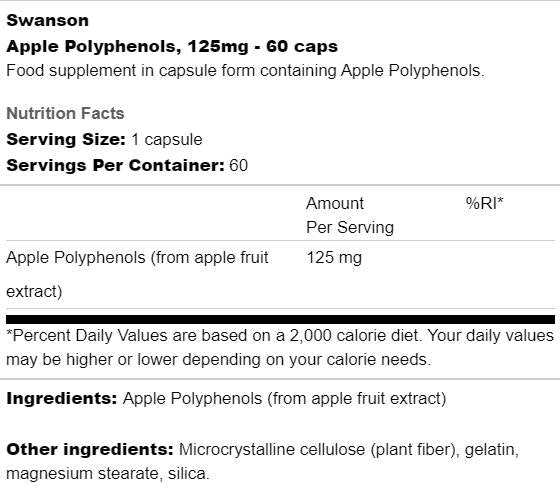Apple Polyphenols 125 mg 60 kapszula
