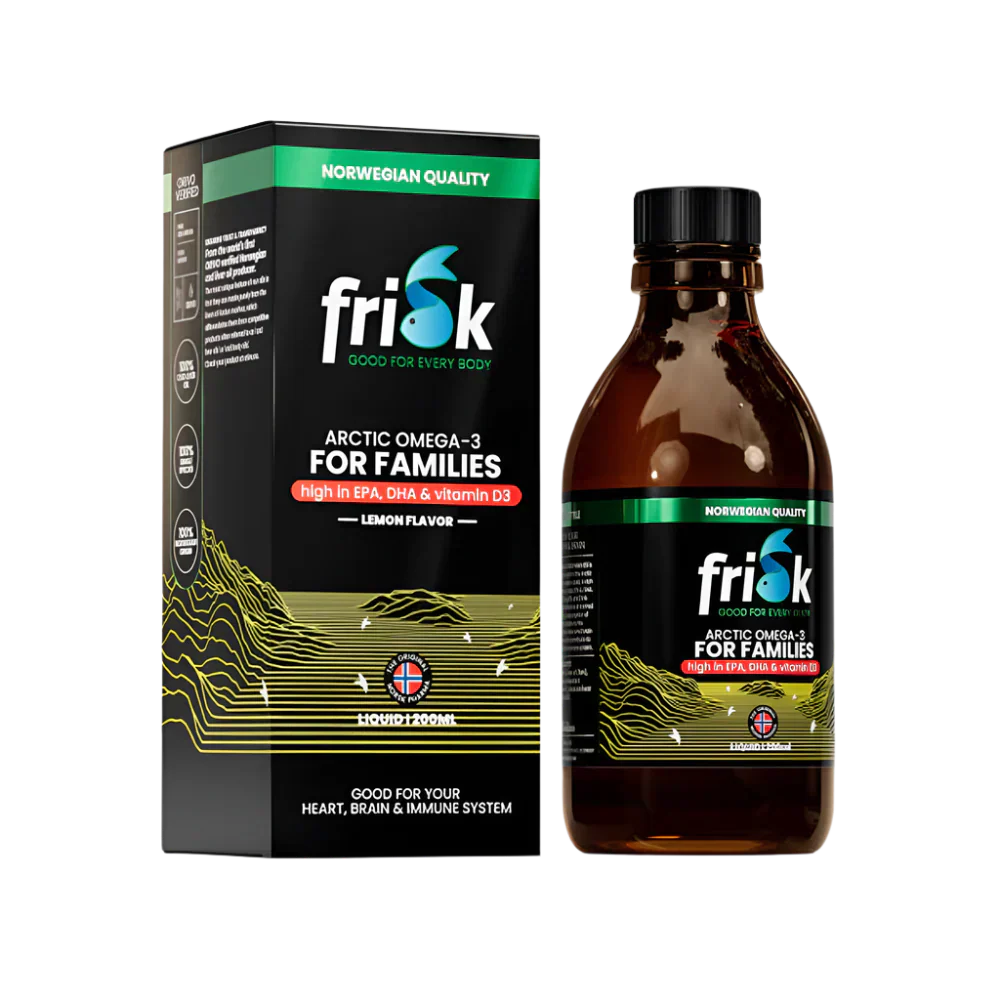 Arctic Liquid – Folyékony Omega-3 – Citrom ízű/100% vad tőkehal Norvégiából – 200 ml