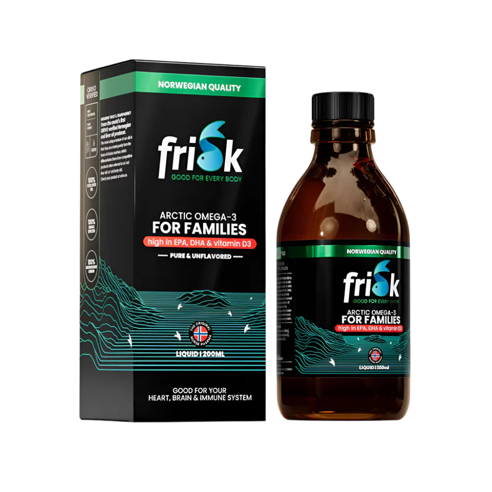 Arctic Liquid – Folyékony Omega-3 – Természetes ízű/100% vad tőkehal Norvégiából – 200 ml