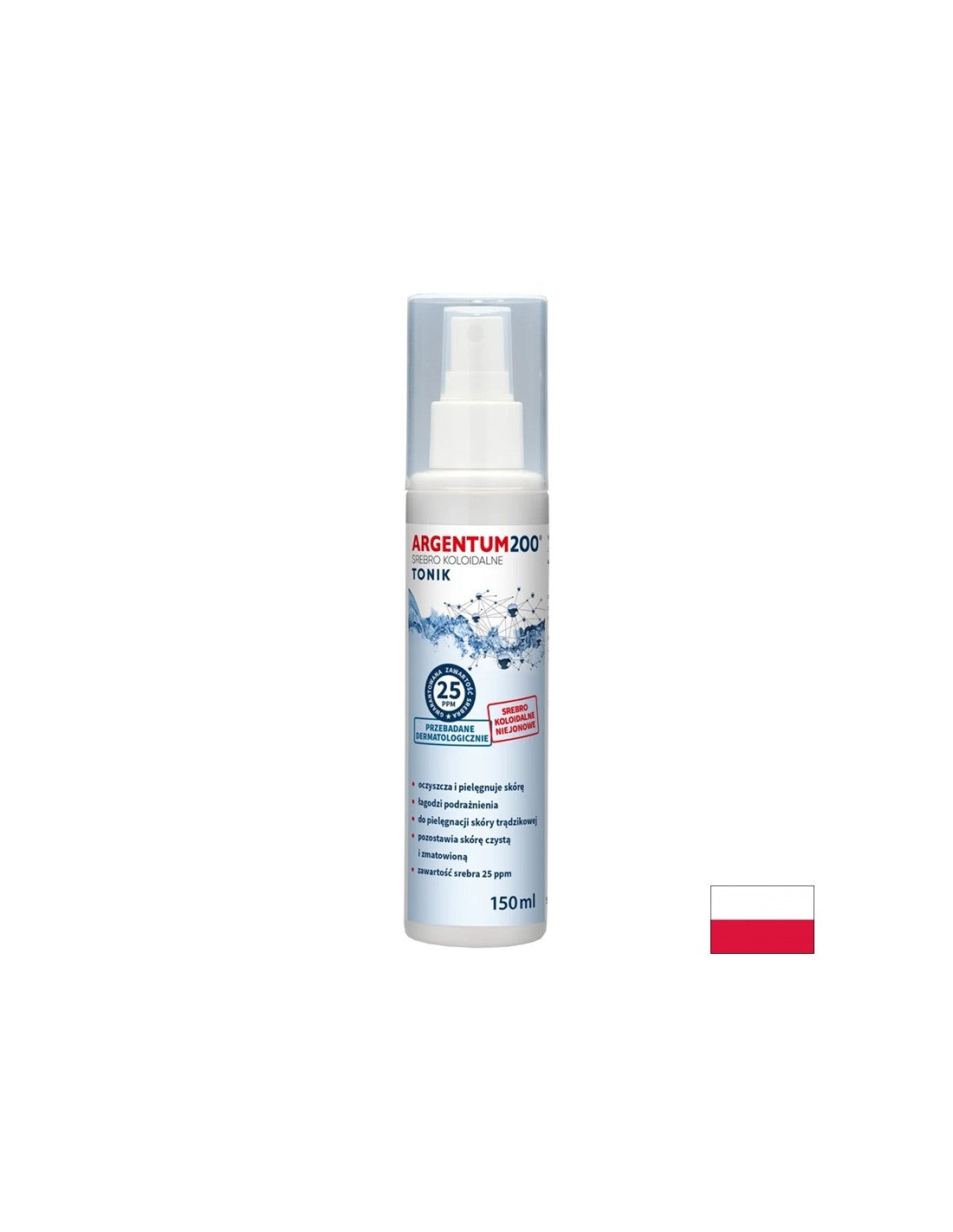 Ezüstkolloid Argentum 200 - 25ppm, 150 ml spray