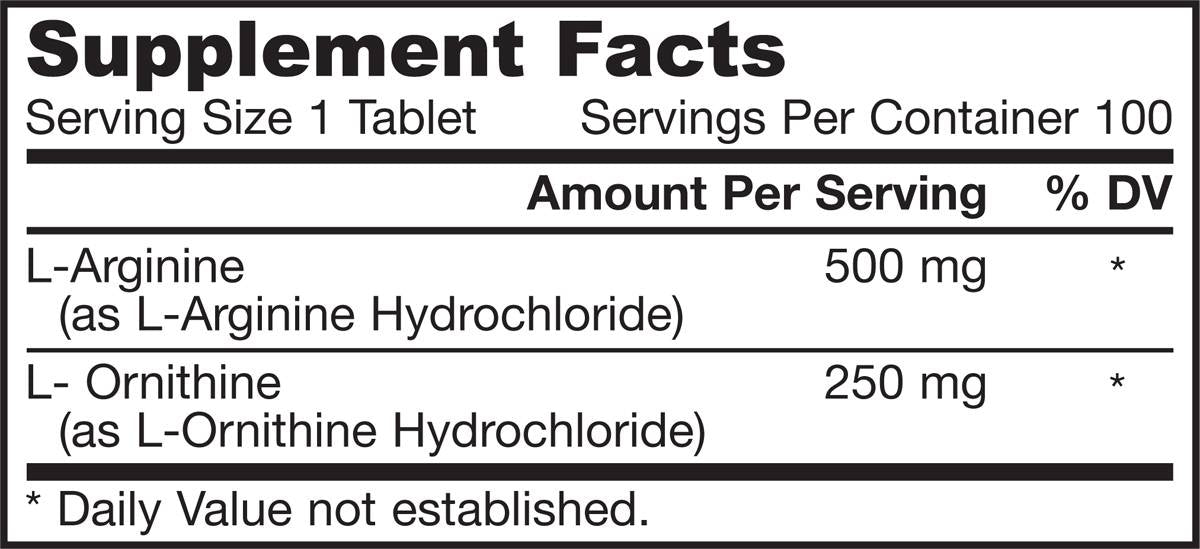 Arginin + Ornitin 750 mg 100 tabletta