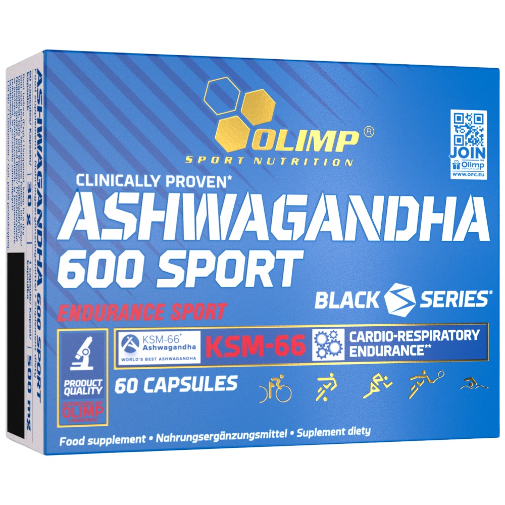 Ashwagandha 600 Sport | KSM-66 - 60 capsules - Nutra Best Europe