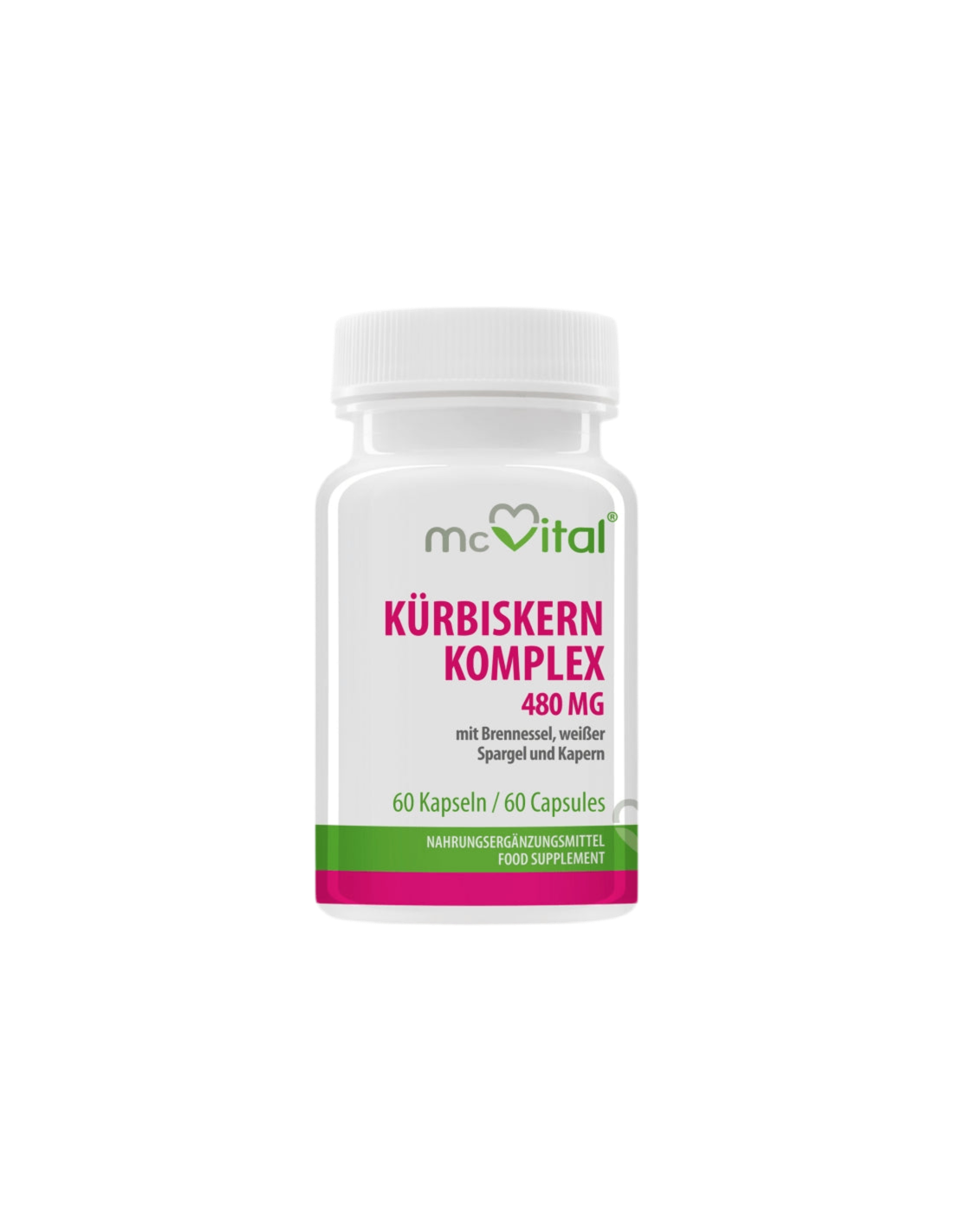 Kürbiskern Komplex / Pumpkin seed with nettles, asparagus and capers for urinary health, 60 capsules - Nutra Best Europe