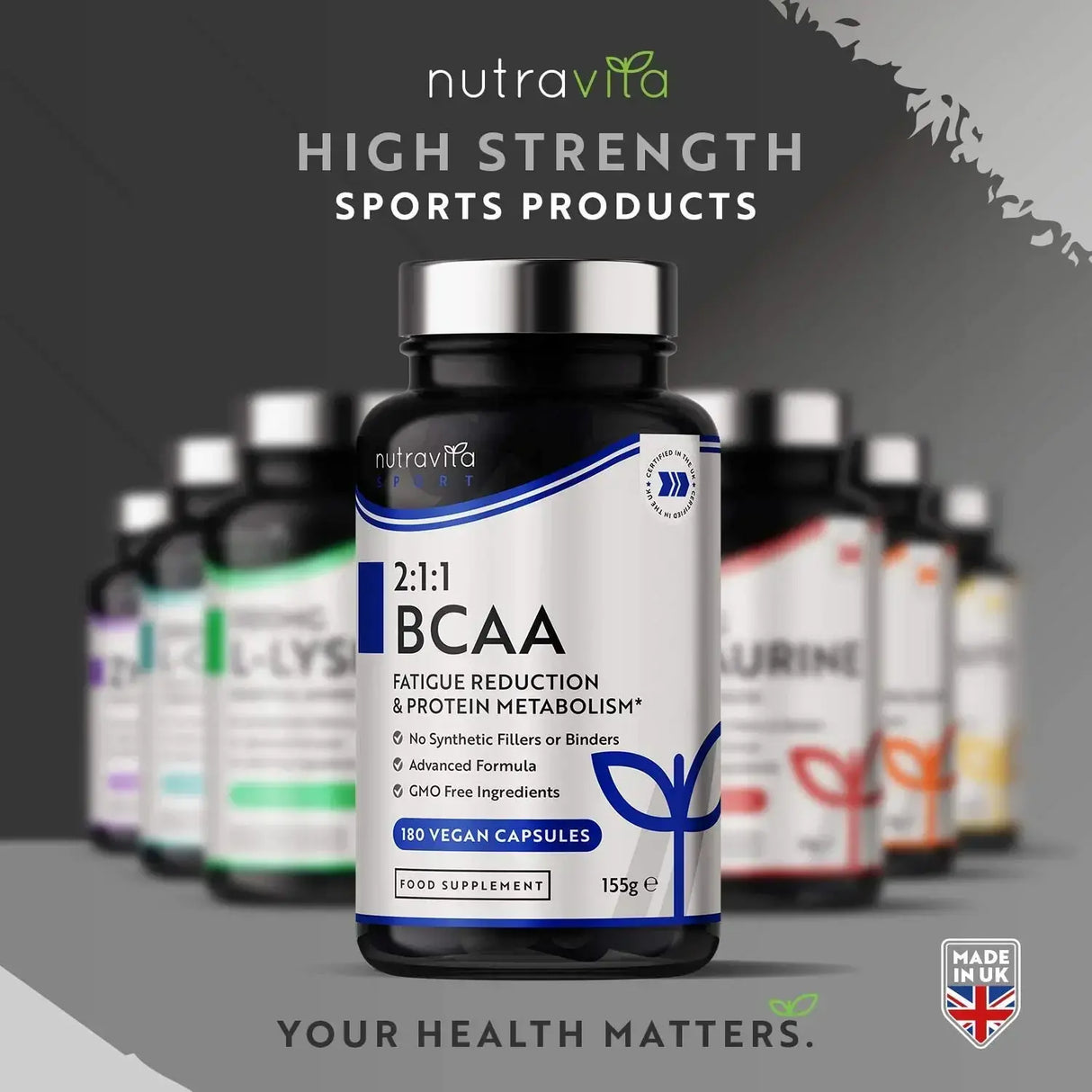 BCAA (2:1:1) B6-vitaminnal & B12 - 180 V-kapszula. <tc>Nutravita</tc>