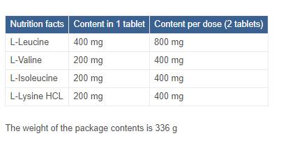 BCAA 4000 erős formula - 240 tabletta