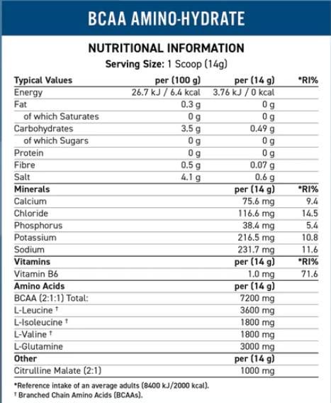 BCAA amino-hidrát | Következő generáció - 1400 gramm