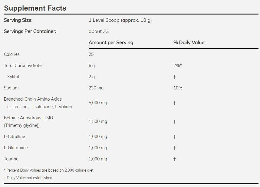 BCAA Big 6 por - 600 gramm