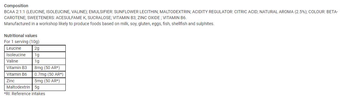 BCAA Optimiz | maltodextrinnel - 250 gramm