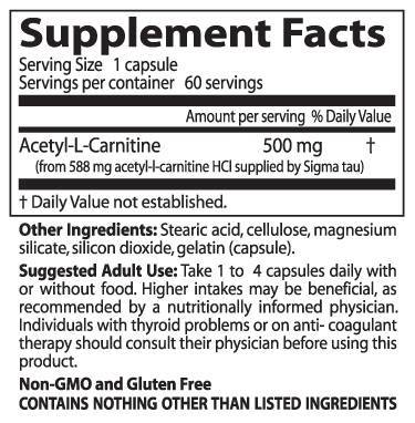BEST Acetyl-L-Carnitine 500 mg - 120 kapszula