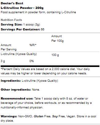 LEGJOBB L-citrullin por - 200 gramm