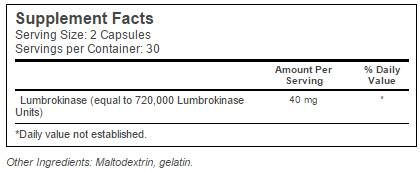 BEST Lumbrokinase 20 mg - 60 kapszula