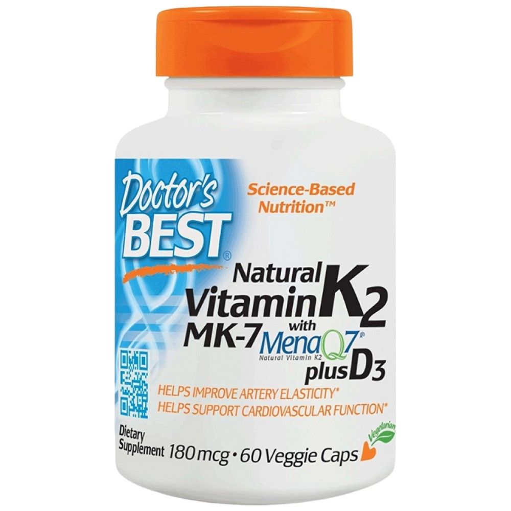 LEGJOBB természetes K2 vitamin MK-7 180 mcg | Plusz D-3 - 60 kapszula