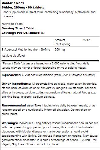 BEST SAMe 200 mg - 60 tabletta