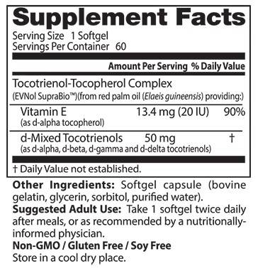 BEST Tocotrienols/Vitamin E Complex 50 mg - 60 gél kapszula