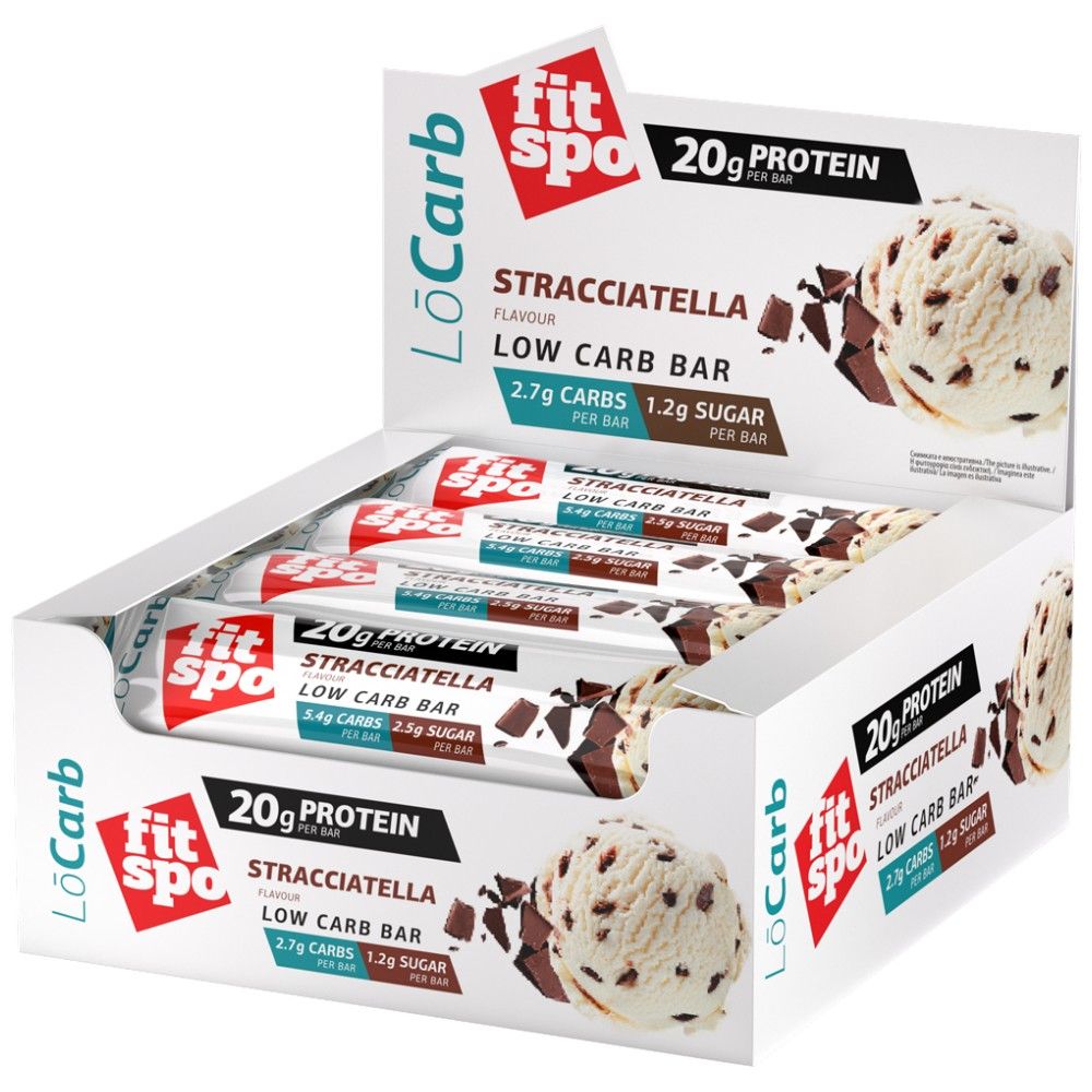 LoCarb Protein Bars | Keto Friendly Stracciatella x 60 grams - Nutra Best Europe