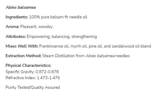 Balzsam fenyő tűolaj | 100% Pure Abies Balsamea - 30 ml