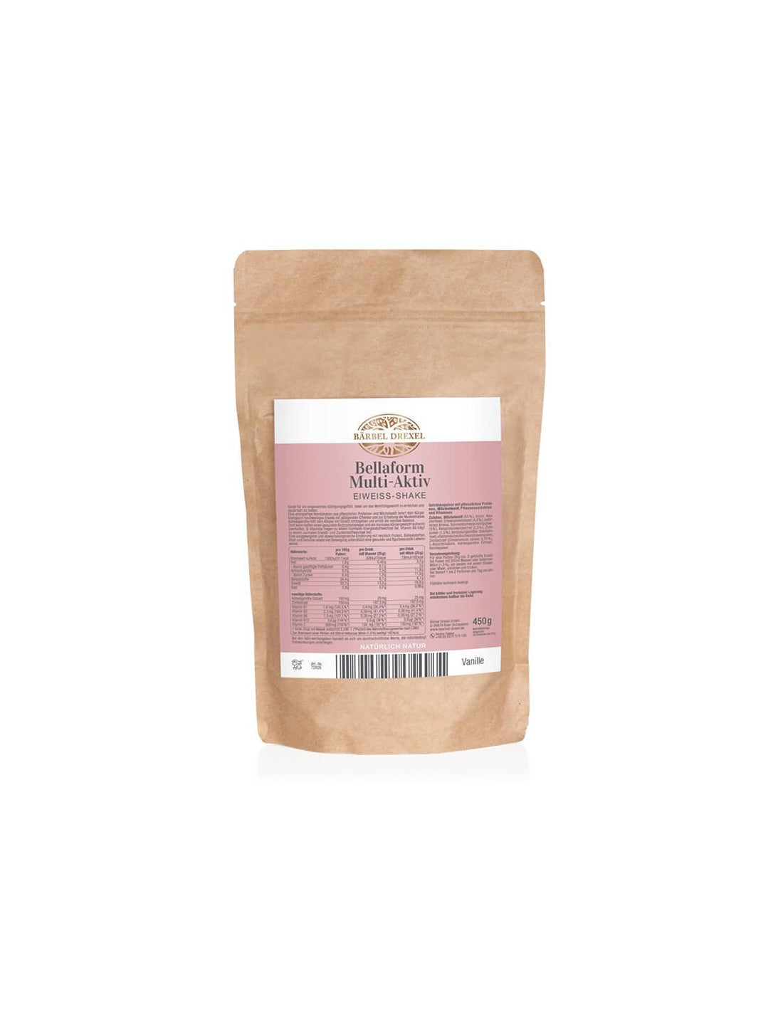Növényi és tejfehérje + ashwagandha, fahéj és vitaminok - Bellaform, 450 g, vanília és fahéj ízű por <tc>Bärbel Drexel</tc>