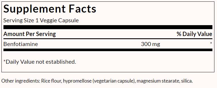 Benfotiamin 300 mg - Maximális erő - 60 kapszula
