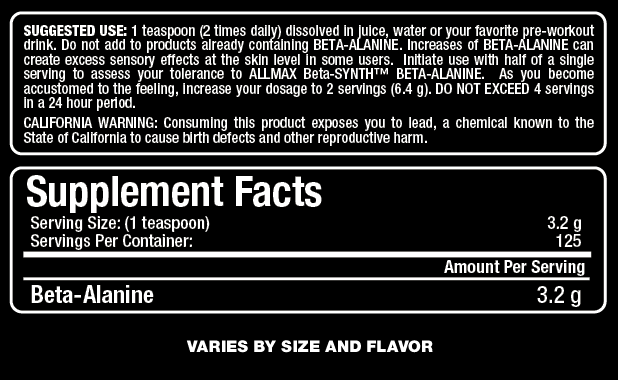 Béta-alanin - 400 gramm