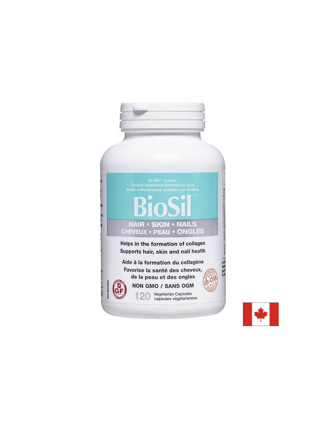 BioSil™ Haj, Bőr & Körmök/ Haj, bőr és körmök x 120 kapszula <tc>Natural Factors</tc>