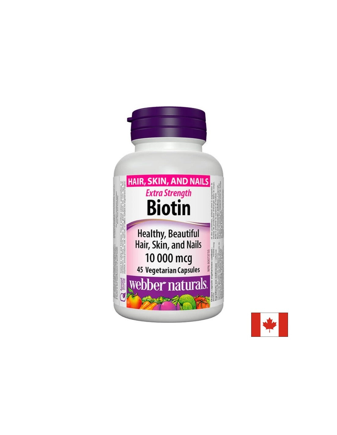 Biotin Extra Erős/Biotin extra erős, 10000 mcg, 45 kapszula <tc>Webber Naturals</tc>