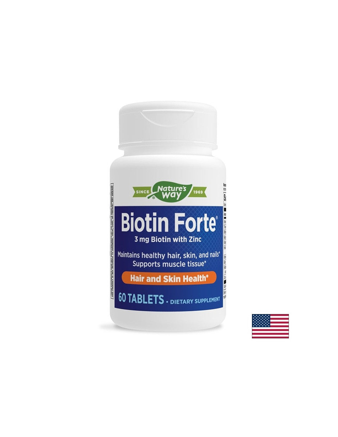Biotin Forte® - Biotin forte® cinkkel, 60 tabletta Nature's Way
