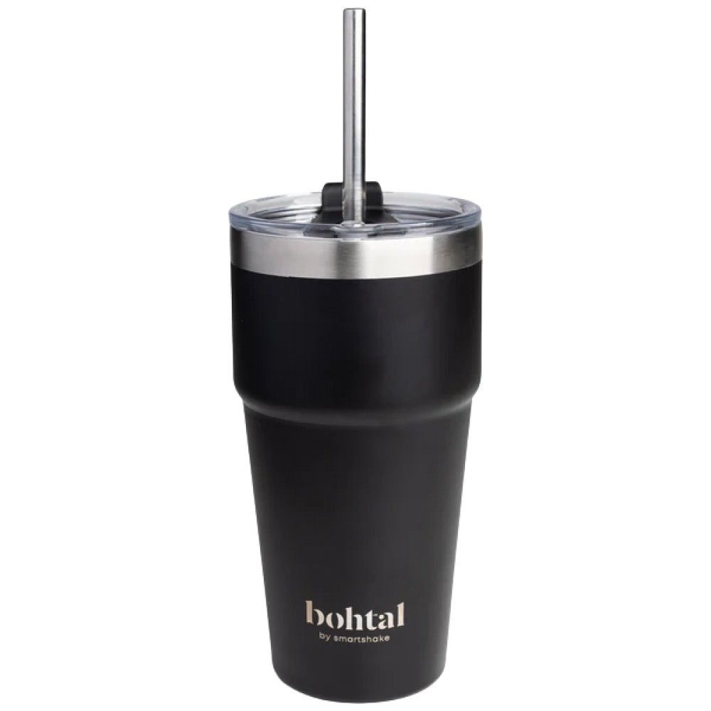 Bohtal szigetelt utazó bögre | Fekete - 600 ml