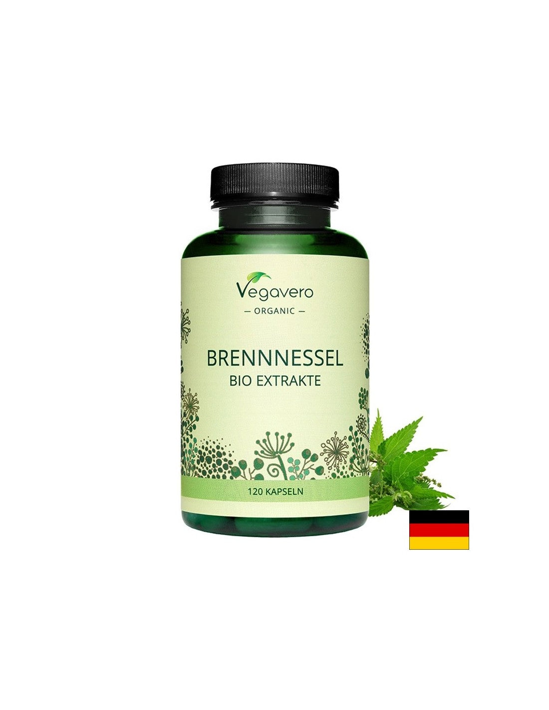 Bio csalán kivonat - Brennessel Bio Extrakte, 120 kapszula <tc>Vegavero</tc>