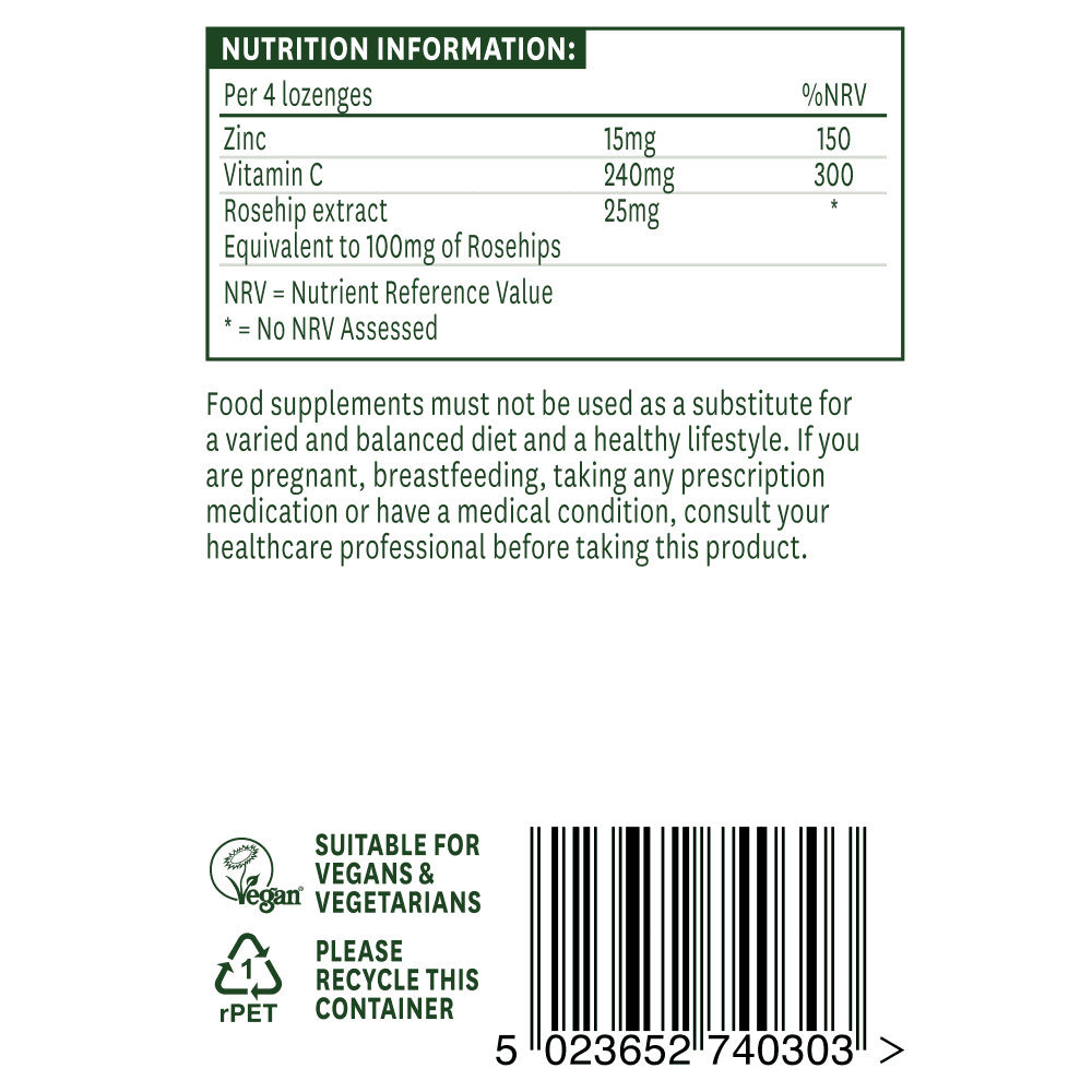 Cink + C-vitamin (Cink + C-vitamin) 30 pasztilla NaturesAid