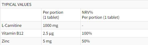 CARNITINA extra 1000 mg - 80 tabletta
