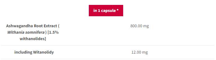 Ashwagandha 800 | Plant Adaptogen - 60 capsules - Nutra Best Europe