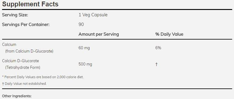 Kalcium-D-glükarát 500 mg - 90 kapszula