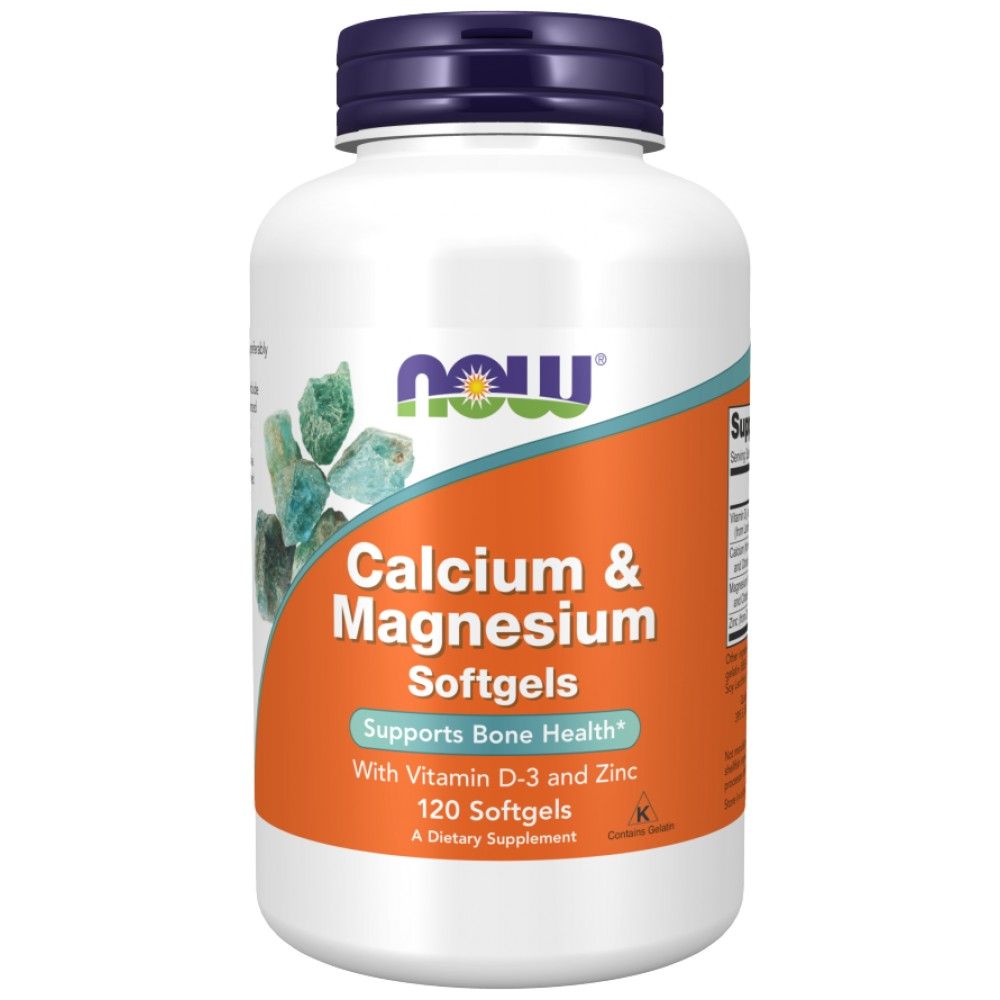 Kalcium & Magnézium lágyzselatin kapszulák/D-vitaminnal és cinkkel - 120 zselatin kapszula