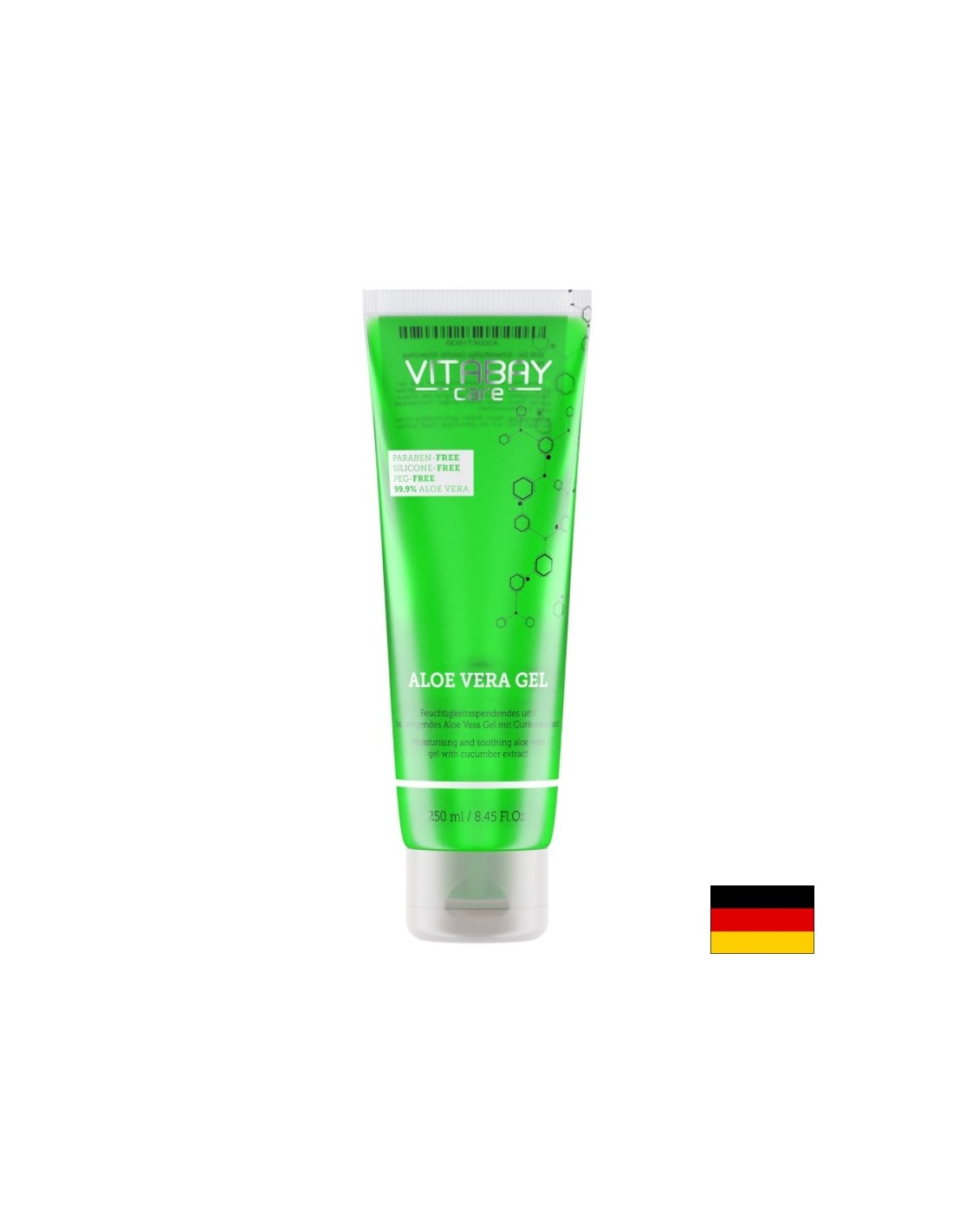 Care Aloe Vera Gél - 99,9%-os aloe vera gél uborkakivonattal, 250 ml <tc>Vitabay</tc>