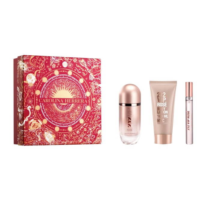 <tc>CAROLINA HERRERA</tc> 212 Vip Rose Eau De Parfüm Spray 80ml Szett 3 Részes Karácsony 2023