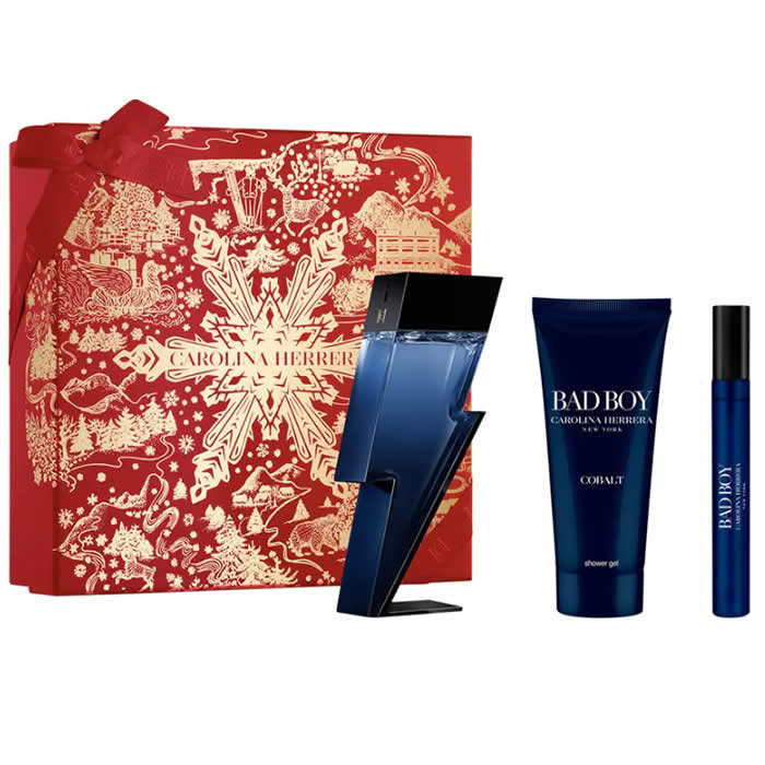 <tc>CAROLINA HERRERA</tc> Bad Boy Cobalt Eau De Parfum Spray 100ml szett 3 darabos