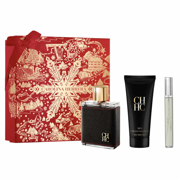 <tc>CAROLINA HERRERA</tc> Ch Men Eau De Toilette Spray 100ml szett 3 darabos