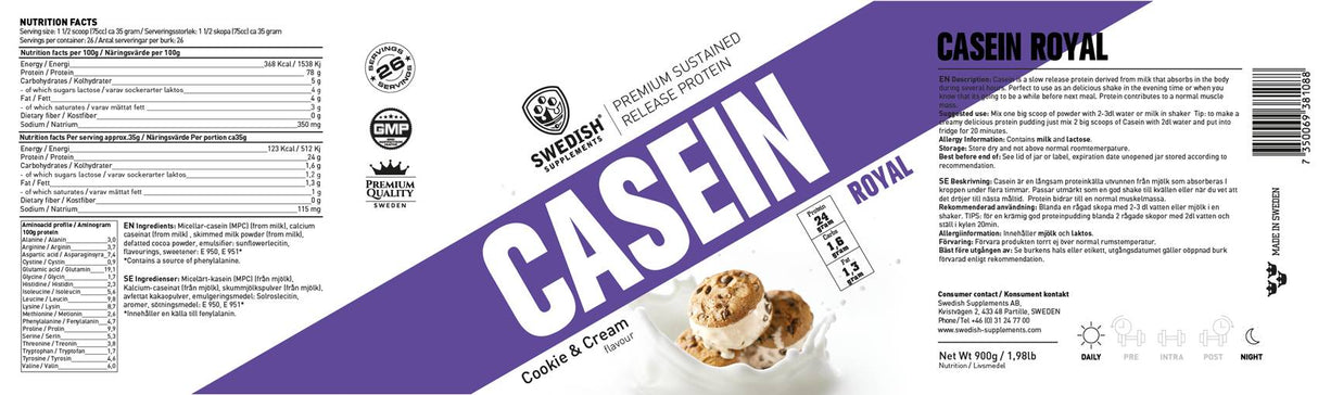 Casein Royal - 900 grams - Nutra Best Europe
