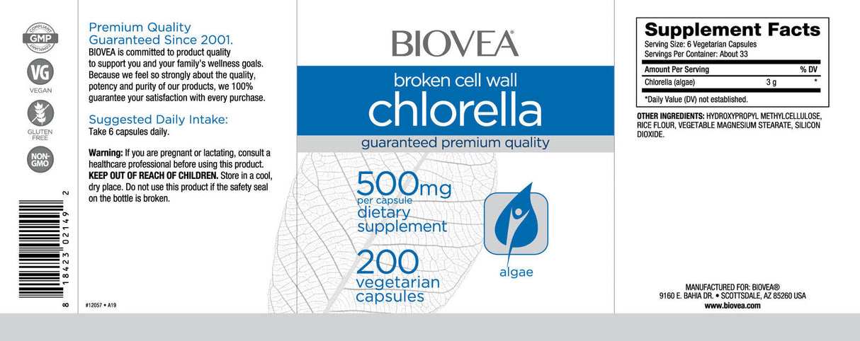 Chlorella 500 mg/200 kapsz