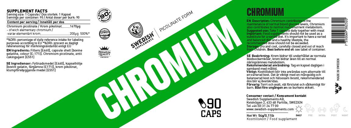 Chromium - 90 Tablets - Nutra Best Europe
