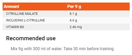 Citrullin-malát - 200 gramm