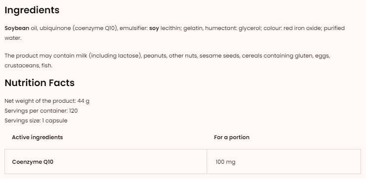 CoQ10/Ubichinon 100 mg - 120 gél kapszula