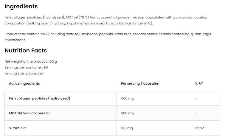 Kókuszdió & Kollagén | Tengeri kollagén MCT-vel - 180 kapszula