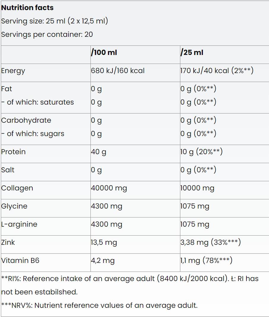 Kollagén folyadék 10 000 | Cukormentes - 500 ml