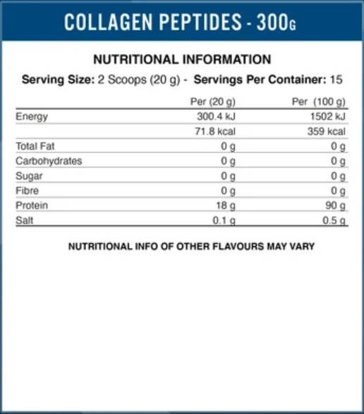 Kollagén peptidek | Hidrolizált kollagén fehérje - 300 gramm